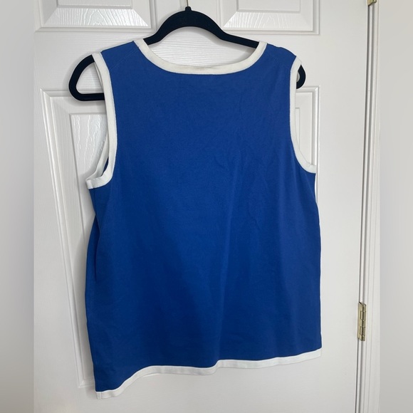 Pendleton silk blend cobalt blue cardigan blouse two piece set | 1X - Picture 8 of 16